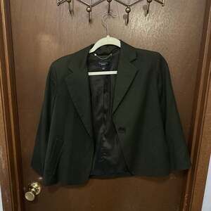 Talbots Single Breasted Two-Button Black Women's Blazer Size 4 Career Jacket